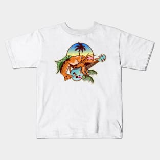 Lobster playing a ukulele Kids T-Shirt